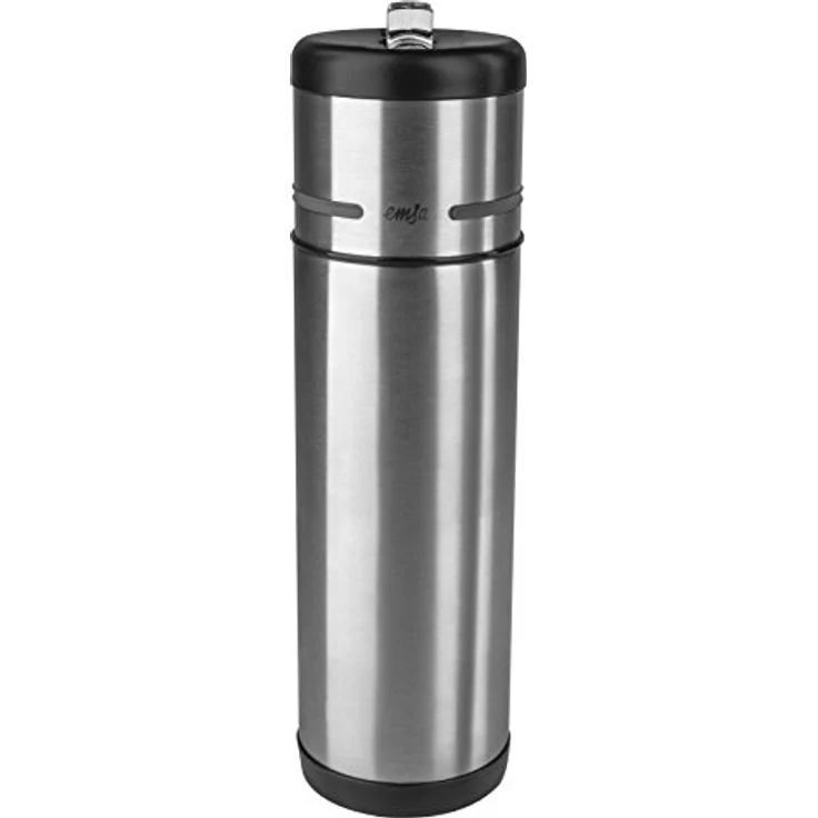 Emsa 509241 Isolier-Trinkflasche, Mobil genießen, 500 ml, Integrierter Trinkstutzen, Schwarz-Anthrazit, Mobility – Bild 2