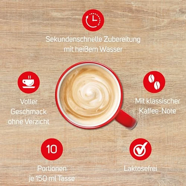 Krüger Cappuccino Classico laktosefrei Getränkepulver 10x15g 150g – Bild 4