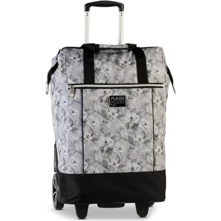 Punta Big Wheel Einkaufstrolley, 62 cm, 100% Polyester, hellgrau-graubraun – Bild 1