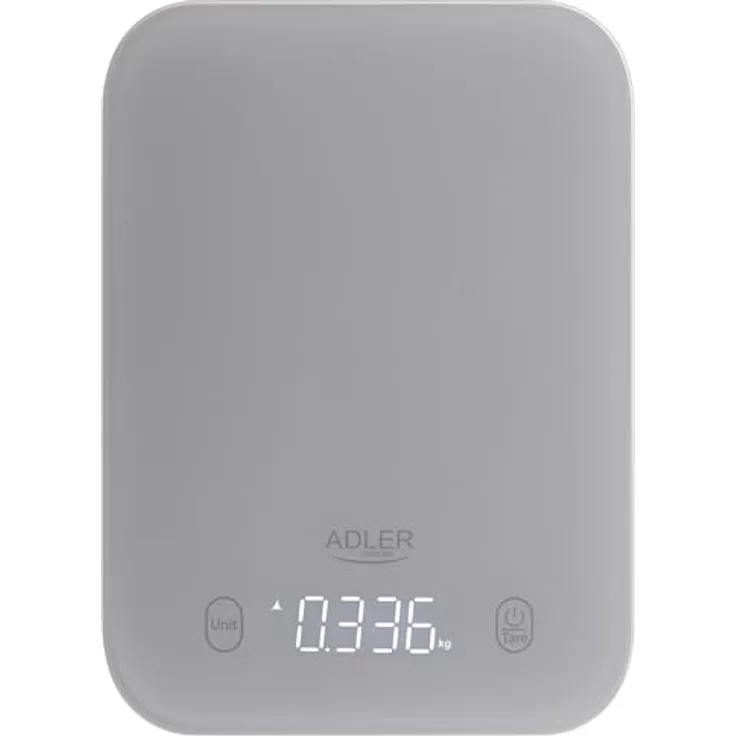 ADLER Küchenwaage AD 3011, 5kg Kapazität, Präzise Messung, großes LCD-Display, Tara-Funktion, automatische Abschaltung