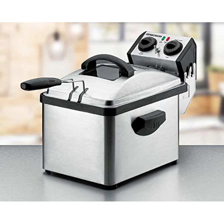 Rommelsbacher Frp 2135 E Fritteuse, 2100 W, 3,5 L Kapazität, stufenlos regelbar, schwarz-weiß – Bild 2