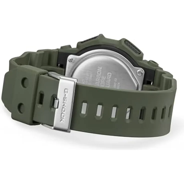 Casio G-Shock Classic Digital-Herrenuhr Khakigrün GD-010-3ER, Kunststoffarmband in grün, silbernes Zifferblatt – Bild 5