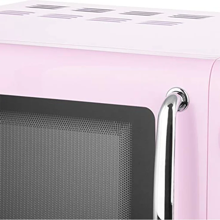 Emerio MW-112141,1 Retro Design, Mikrowelle, Standgerät, 20 Liter Garraum, 700 Watt, rosa – Bild 4