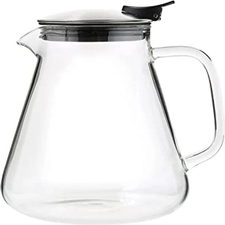 Cilio Kaffeebereiter, 1 L Aufgusskanne aus hitzebeständigem Borosilikatglas, Edelstahlfilter, 8 Tassen – Bild 2