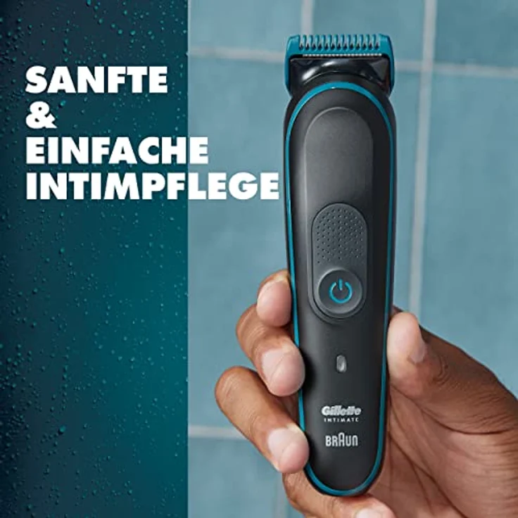Braun Gillette INTIMATE Trimmer i5, Elektrorasierer für den Intimbereich mit SkinFirst-Technologie, kabellos und wasserdicht, Schwarz – Bild 5