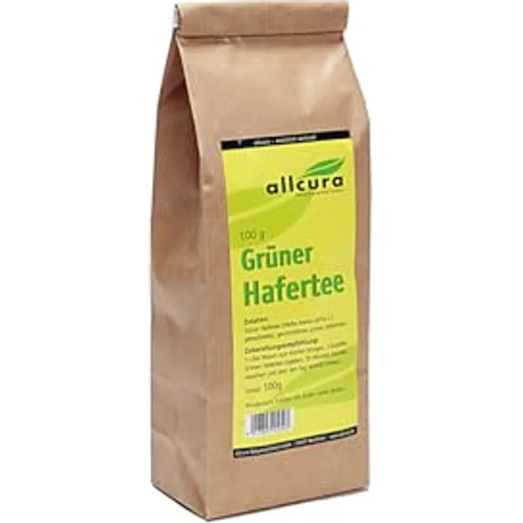 allcura Grüner Hafertee, 100 g mit getrocknetem, grünen Haferkraut