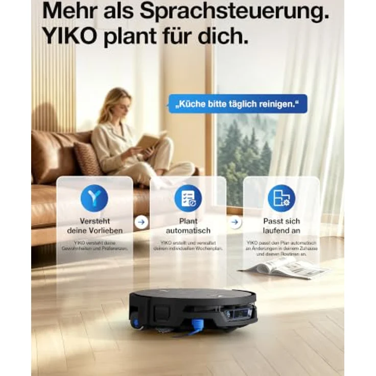 ECOVACS DEEBOT X12S OmniCyclone, Saug- und Wischroboter mit 53 AW Saugkraft, OZMO ROLLER 3.0, intelligente Teppichreinigung und TruePass-System – Bild 9