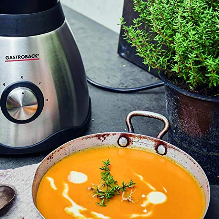 GASTROBACK 41003 Vital Plus, 850 Watt, hitze-und kältebeständiger 1.5 Liter Borosilikatglasbehälter Mixer, 1.5 liters, silber – Bild 3