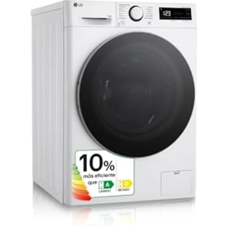 LG F4DR6009A1W Intelligenter Waschtrockner mit AI Direct Drive, TurboWash 360°, 9/6 kg, 1400 U/min, energieeffizient (Waschen A, Trocknen D), Serie 600, Weiß