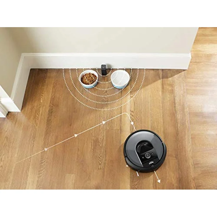 iRobot Roomba i7 7150 Saugroboter, 75 min Akkubetrieb HEPA-Filter, Kameranavigation, App- und Sprachsteuerung, silber-schwarz – Bild 6