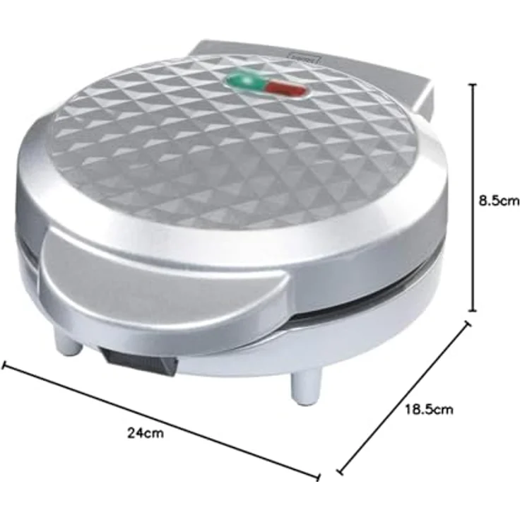 Trebs 99361 Bubble waffeleisen - mit Cool-Touch-Griff - Waffeleisen - Waffelautomat - 800 Watt - Anti-Haft beschichtet - Silber – Bild 9