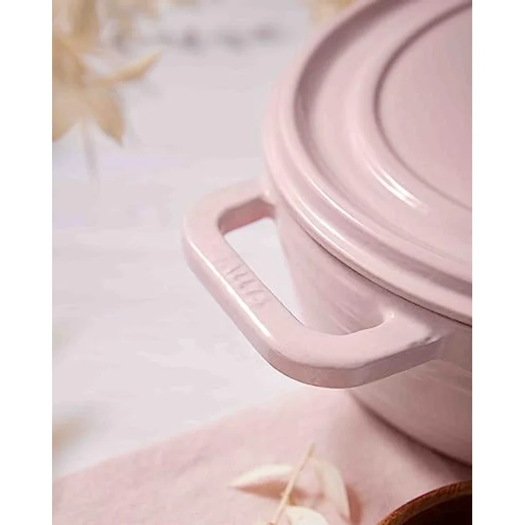 Sallys Gusseisenbräter Alime (Silky Pink) - Hochwertiges Gusseisen für schonendes Garen und sichere Handhabung – Bild 5