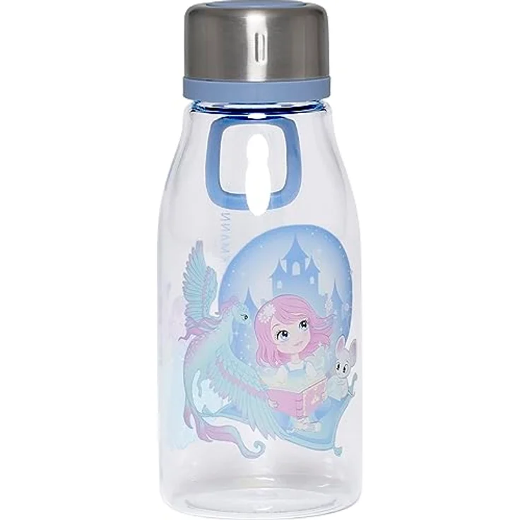 BECKMANN, Trinkflasche 400ml Fairytale, für Kinder, mit simplem Schraubverschluss, 1. Klasse, Grundschule, Blue – Bild 1