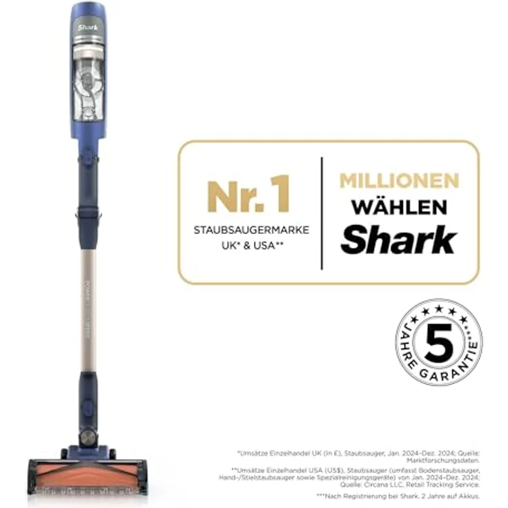 Shark Akku-Hand- und Stielstaubsauger PowerDetect Speed IA1241EU, 350 W, beutellos, 4 PowerDetect-Technologien, Reveal-Technologie, Flexology – Bild 2