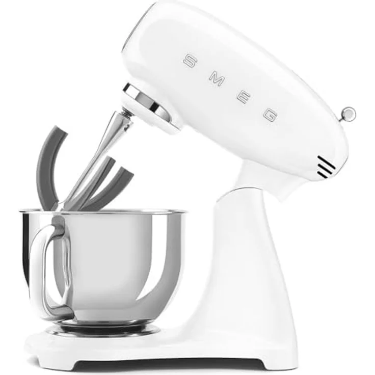 Smeg SMF03WHEU Küchenmaschine mit Direktantrieb, 800W, 4,8 L Edelstahlschüssel, weiß, Serie: SMF03 – Bild 3