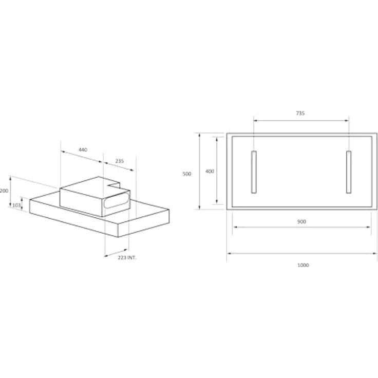 Haier HACI100RCS6X Deckenhaube, 100 cm Edelstahl, Abluft- und Umluftbetrieb, 4 Leistungsstufen, Fernbedienung, LED Beleuchtung – Bild 6