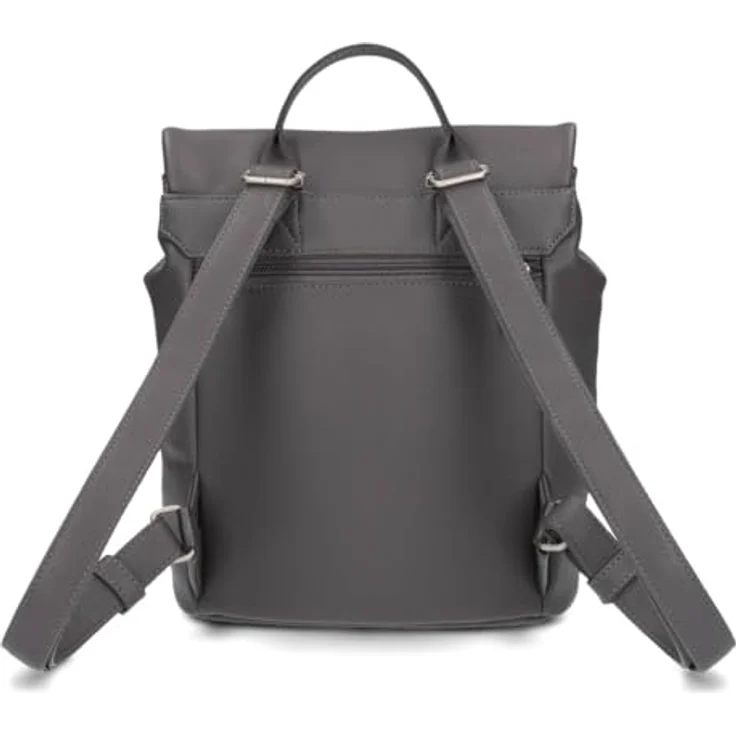 Zwei Mademoiselle.M City Rucksack, 29 cm, grau, 100% Polyurethan, 24 x 13 x 29 cm – Bild 4