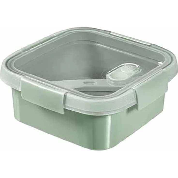 CURVER | Smart to Go Lunch 0,9 l Eco, grün, 100% recyceltes Material, 16,2 x 16,2 x 7 cm – Bild 1