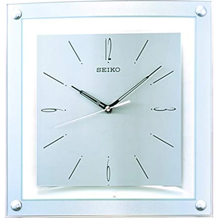 Seiko Elegante Wanduhr, Silber, 37,5 x 6,7 x 34,6 cm