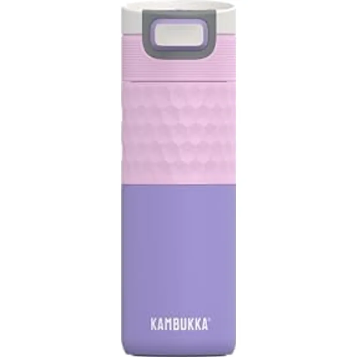 Kambukka Etna Grip 500ml Thermoskanne, lack- & auslaufgeschützt, multifunktionaler Deckel, rosa lila