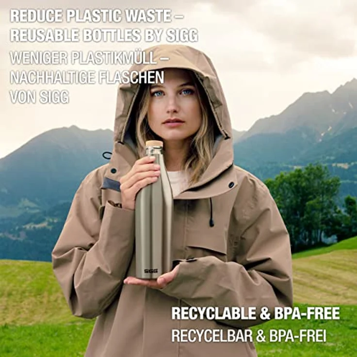 Sigg Trinkflasche Meridian Brushed 0,7L Thermosflasche, edelstahl gebürstet – Bild 6