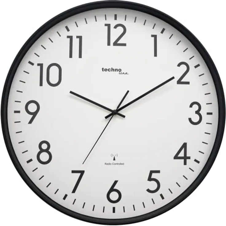 Technoline XXL Funkwanduhr WT8998, 50 cm, Bahnhofsuhr, XXL Wanduhr,