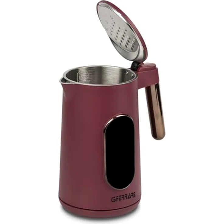 G3 Ferrari G10205 Wasserkocher "Tisaniere Tech", 1,7 Liter, 4 Programme, Touchscreen-Display, Edelstahl, einstellbare Temperatur 40-100 °C, 360 °C drehbare Basis – Bild 4