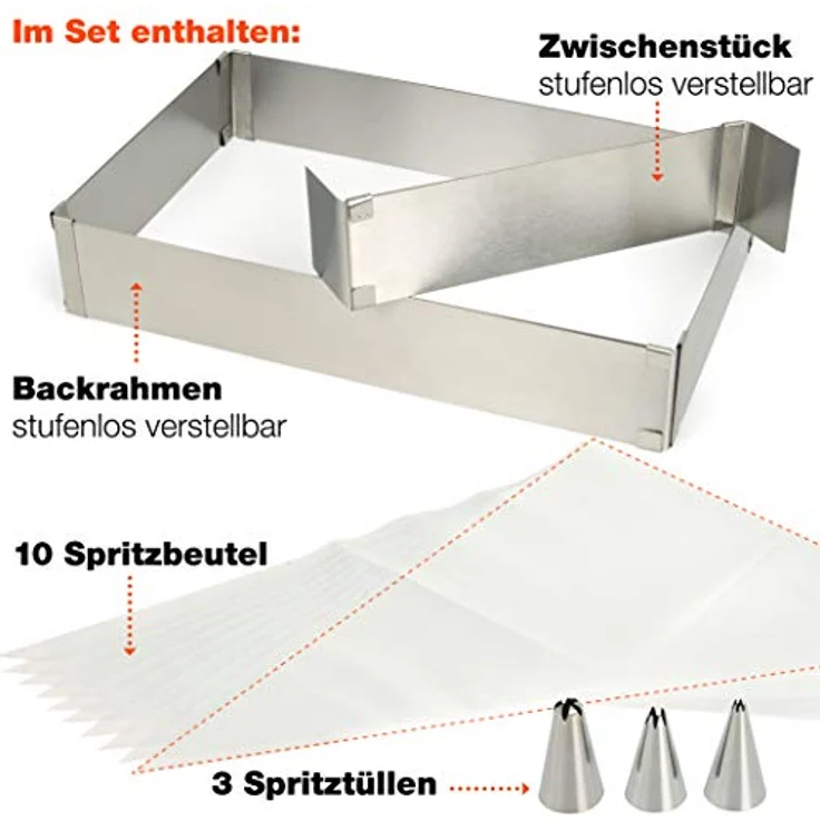 Moritz & Moritz Kitchen Backrahmen inklusive Spritzbeutel – Bild 5