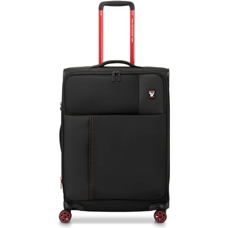 RONCATO MOVE Trolley weich, erweiterbar mit Reißverschluss, 4 Rollen, Schwarz Smoke, Set 3 trolley – Bild 3