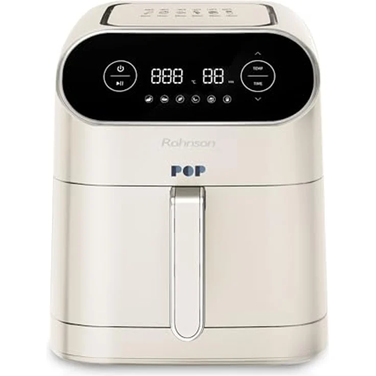Rohnson R-2859 Pop Air Fryer, Heißluftfritteuse mit 7L-Kapazität, 1800W, 6 Programme, 3D-Direktwärme, digitales LED-Display, App-Steuerung, doppelte Sichtfenster, Fritteuse ohne Fett – Bild 1