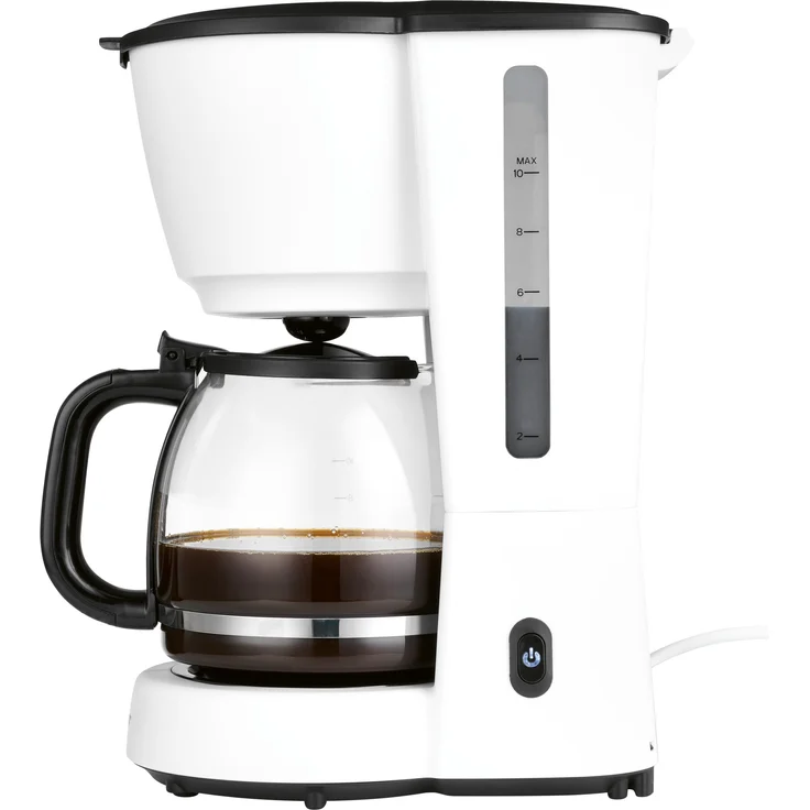 SilverCrest KITCHEN TOOLS Kaffeemaschine SKMK 1000 A1, 10 Tassen, weiß, herausnehmbarer Filterhalter, Tropfstoppfunktion, spülmaschinengeeignet