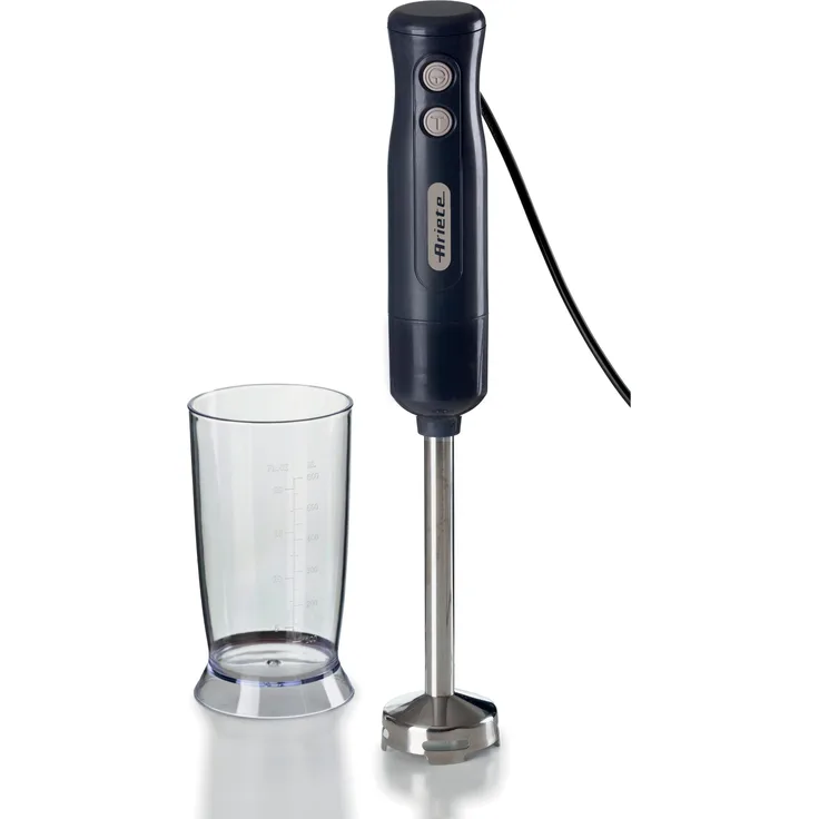 Ariete 601 Stabmixer, 700 Watt mit Edelstahlklinge und Pulsfunktion, grau