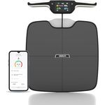 SENSOLITE Personenwaage mit Körperfettanalyse, Smart Waage mit WiFi & Bluetooth, TFT LCD Display, 800 mAh Akku, 8 Gesundheitskennzahlen, moderne Körperanalysewaage mit Handsensoren