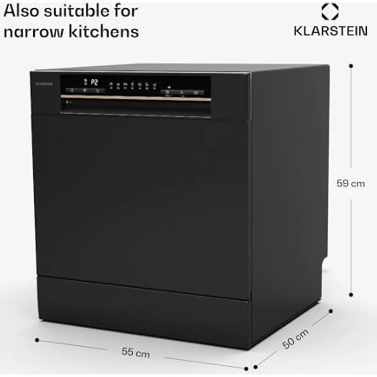 Klarstein Amazonia 8, Mini-Geschirrspüler für 8 Gedecke, leiser Tisch-Geschirrspüler mit 7 Spülprogrammen und Wasseranschluss – Bild 6