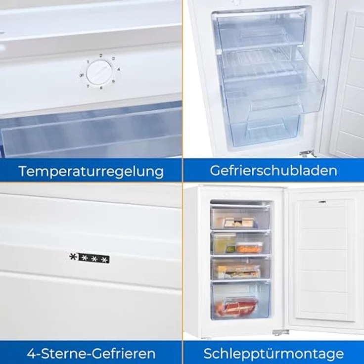 Exquisit Einbau-Gefrierschrank EGS101-080E | 77 L Volumen | 87cm hoch | weiß – Bild 3