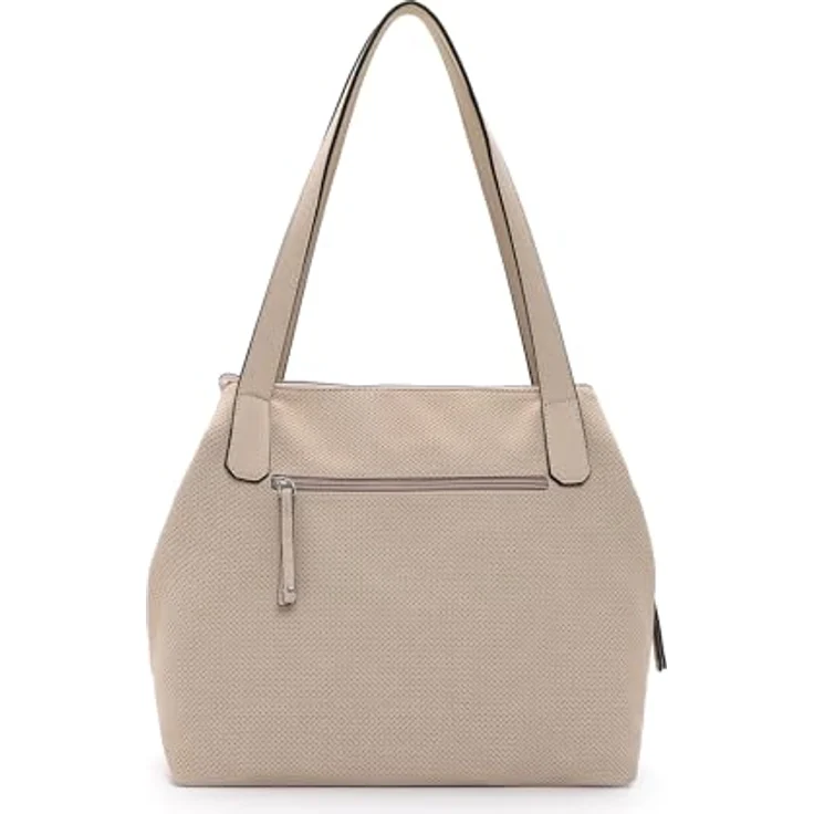 SURI FREY Shopper SFY Romy, Veganer Damen Shopper aus Feinsynthetik mit Lasercut-Optik, Uni-Design, abnehmbarem Umhängeriemen - Schwarz – Bild 6