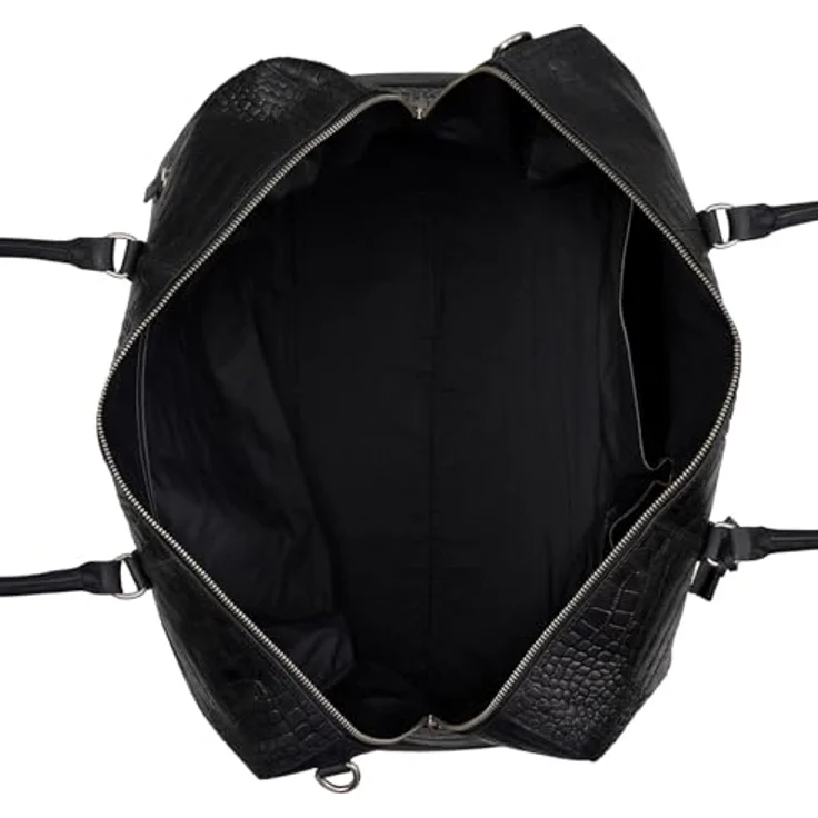 Burkely Cool Colbie Weekender, große Reisetasche aus hochwertigem Echtleder, schwarz, 48x30,5x20,5 cm – Bild 4