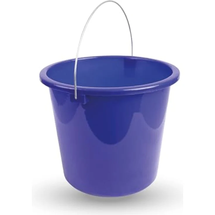 ProHome Putzeimer 5 Liter Kunststoffeimer mit Metallbügel, stapelbar, BPA-frei, Blau, Made in EU – Bild 1