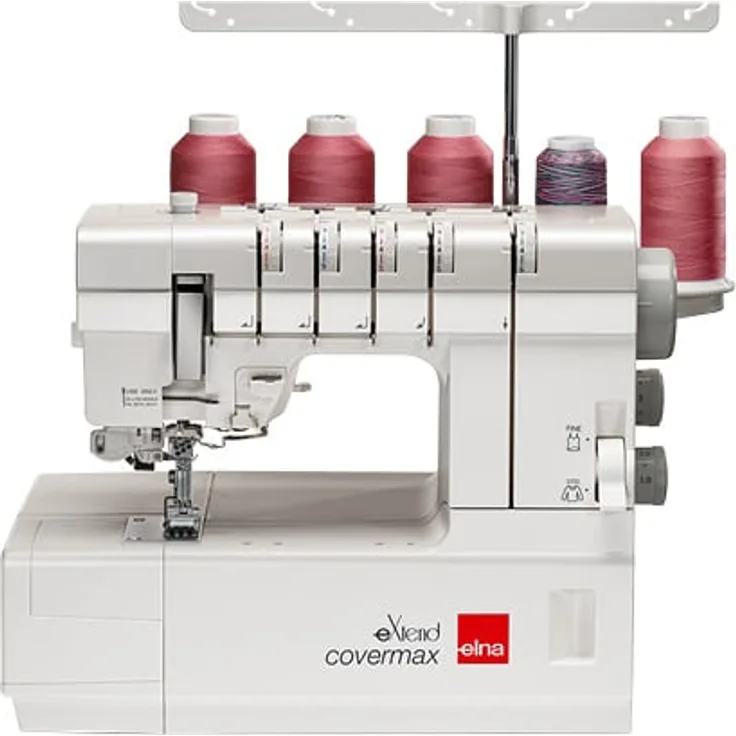 Elna Covermax, Nähmaschine mit 5 Fäden, Top Cover-Stich und ergonomischem Design