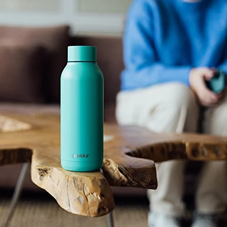 Quokka SOLID JADE GREEN, Thermosflasche aus Edelstahl mit 510 ml, doppelwandiger Vakuumisolierung, BPA-frei, korrosionsbeständig, Anti-Leak-Verschluss – Bild 2