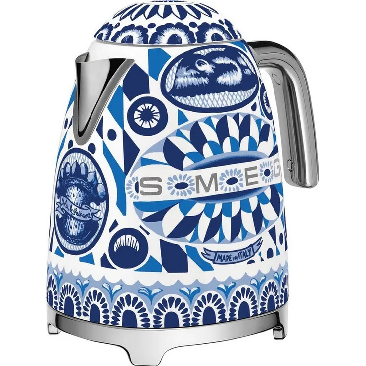 Smeg Wasserkocher KLF03DGBEU, 1,7 l, 2400 W, Dolce & Gabbana Blue Mediterraneo