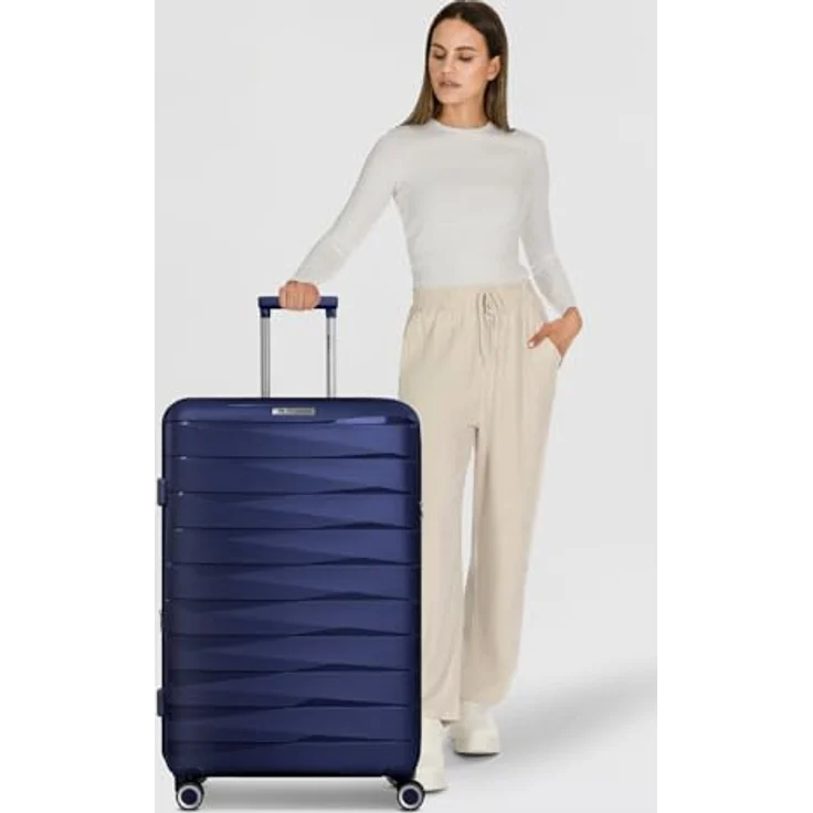 Franky Hartschalen-Trolley London, 4 Rollen, Polypropylen, erweiterbar auf 35 cm, mit TSA-Schloss und Wäschefach – Bild 5