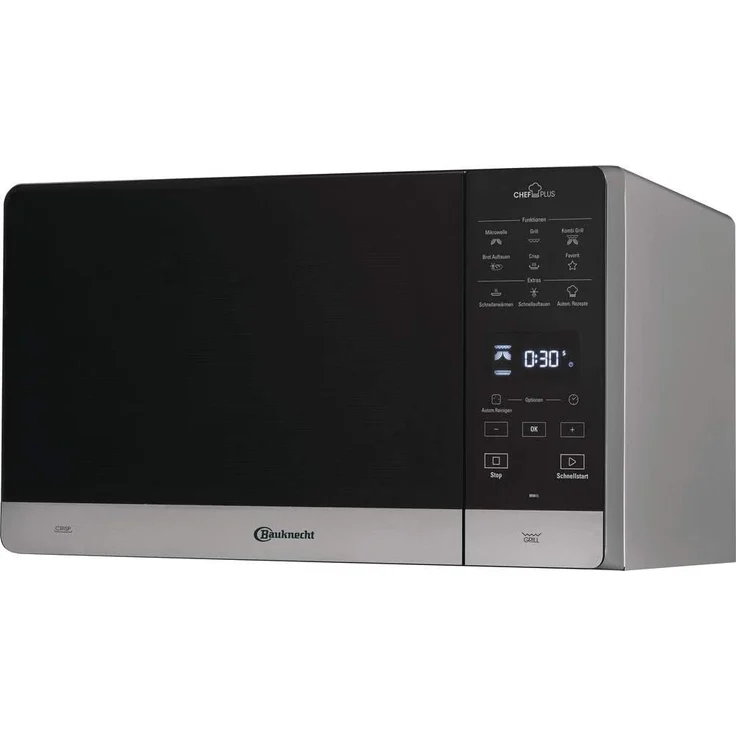 Bauknecht Chef Plus MW 45 SL Mikrowelle mit Grill, Standgerät, 900 Watt, 25 Liter Garraum, Auftauen
