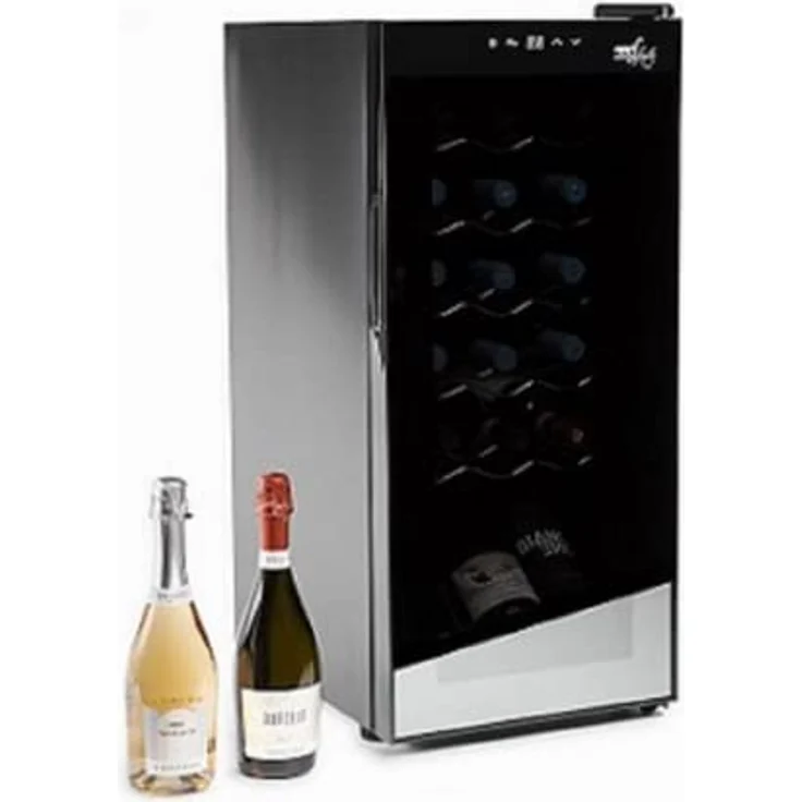 Melchioni Vermentino 18 C, Weinkühler mit Kompressor für 18 Flaschen, freistehend, schwarz, LED-Beleuchtung, Touch-Display, Temperatur 5-18°C, Geräuscharm 43 dB – Bild 5