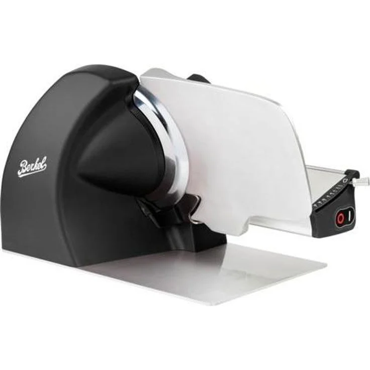 Berkel Home Line Plus 250, Aufschnittmaschine, professioneller Hartchromstahlklinge, Schwarz, Silber