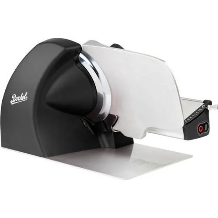 Berkel Home Line Plus 250, Aufschnittmaschine, professioneller Hartchromstahlklinge, Schwarz, Silber