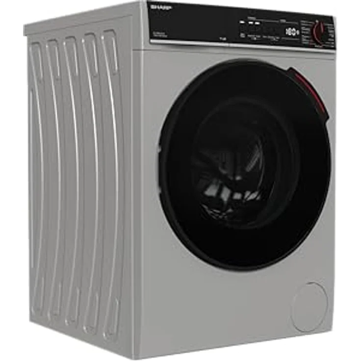 SHARP ES-PRO214SA-DE Waschmaschine Frontlader, 12kg, 1400U/min, Smarte Bedienung durch Veezy App, Dampffunktion, Inverter, 15 Programme, AquaStop, Silber – Bild 2