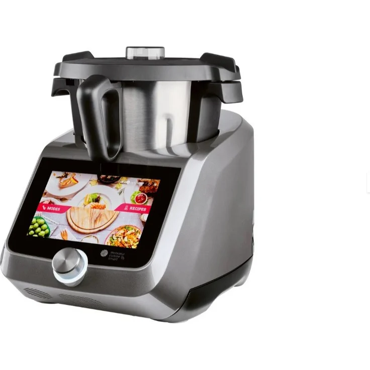 SilverCrest Monsieur Cuisine smart, Küchenmaschine mit 1200 W, 4,5 l, WLAN, 8 Zoll-Display, VIDEO GUIDED COOKING, Sprachsteuerung