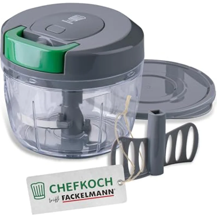 Chefkoch Multi-Zerkleinerer 5-teilig – Schneider für Gemüse, Obst, Kräuter & Nüsse – Inklusive Mix-Einsatz zum Verrühren und Aufschlagen von Flüssigkeiten – Bild 1