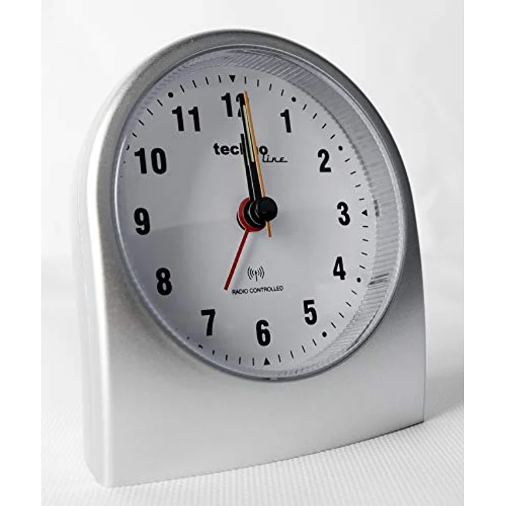 Technoline Funkwecker WT 753, analog mit Snooze-Funktion, Kunststoff, Silber – Bild 3